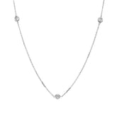 Delicate Bezel Set Diamond Necklace - Dracakis Jewellers